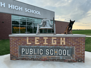 K9 on top of Leigh School Mural